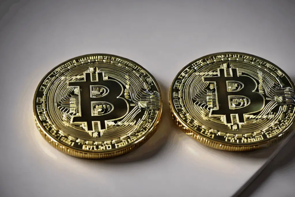 Two Bitcoin coins